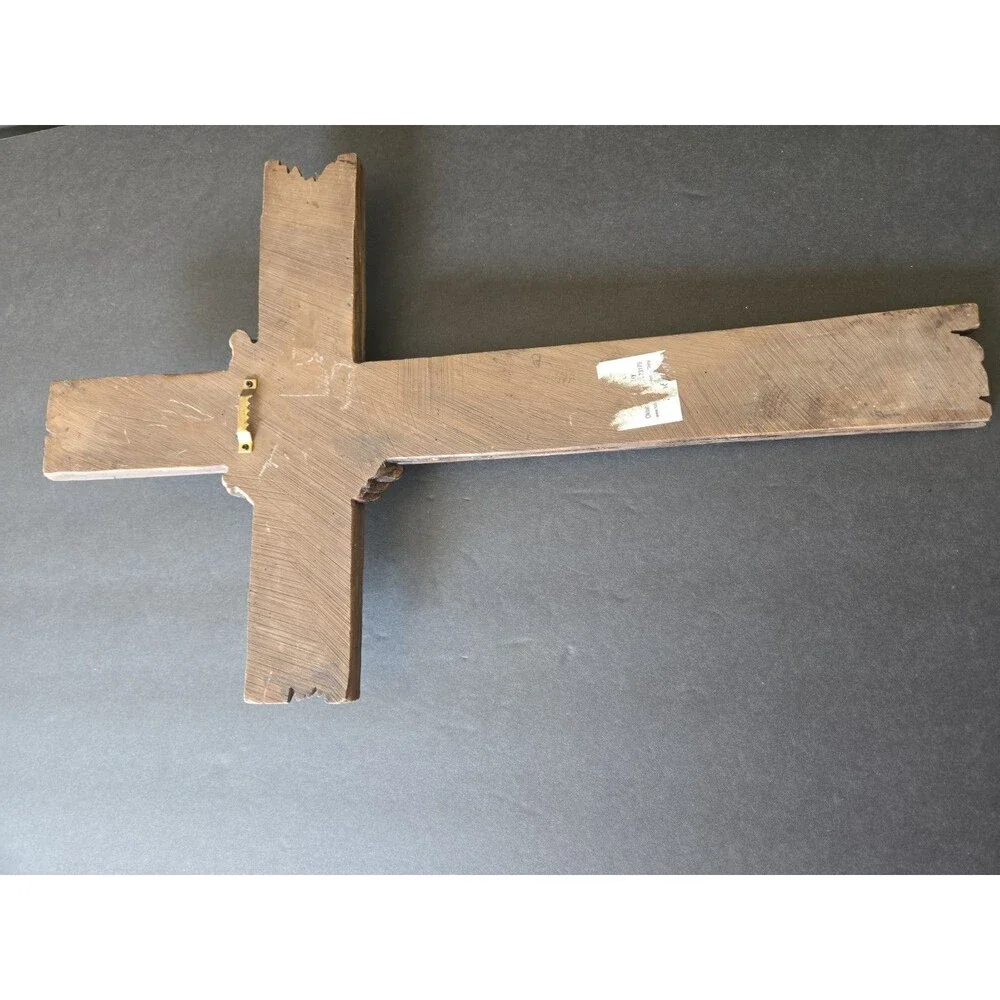JESUS Barbed Wire Religious Lifelike Cross 20x12 weighted Wall Plaque Resin